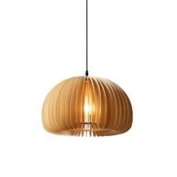 Retro Stijl Hanglamp Lindehouten Pompoen Hanglamp