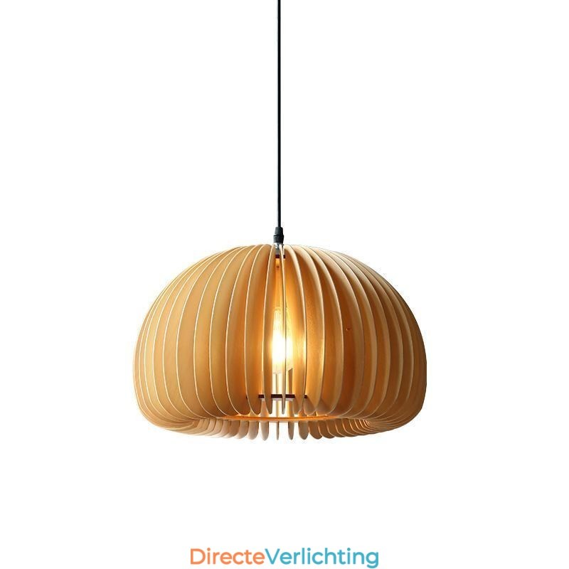 Retro Stijl Hanglamp Lindehouten Pompoen Hanglamp