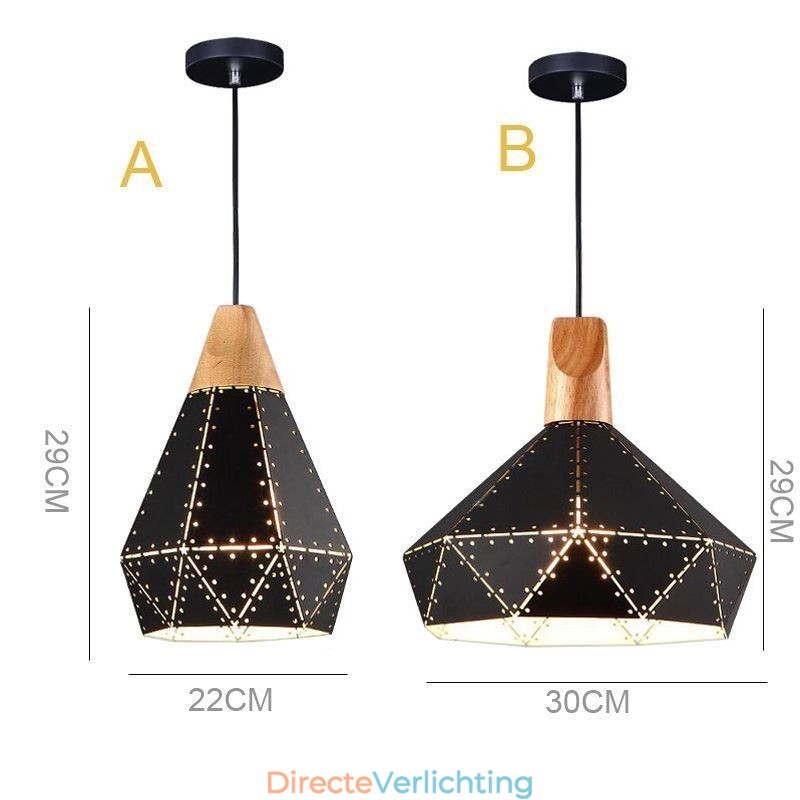 Industriële Retro Vintage Hanglamp Holle Lampenkap