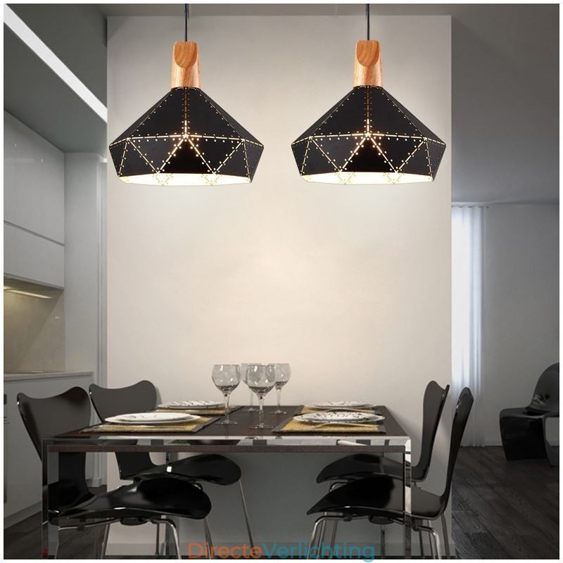 Industriële Retro Vintage Hanglamp Holle Lampenkap