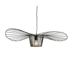 IJzeren hanglamp strohoedlamp 1 licht