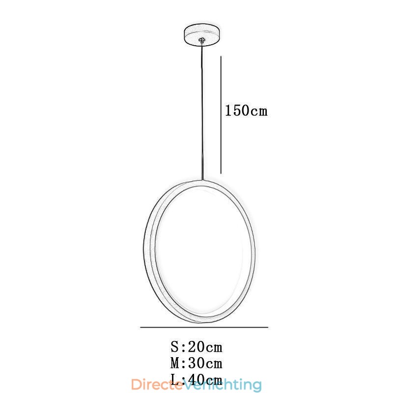 Minimalistische ringvormige hanglamp Decoratieve plafondlamp