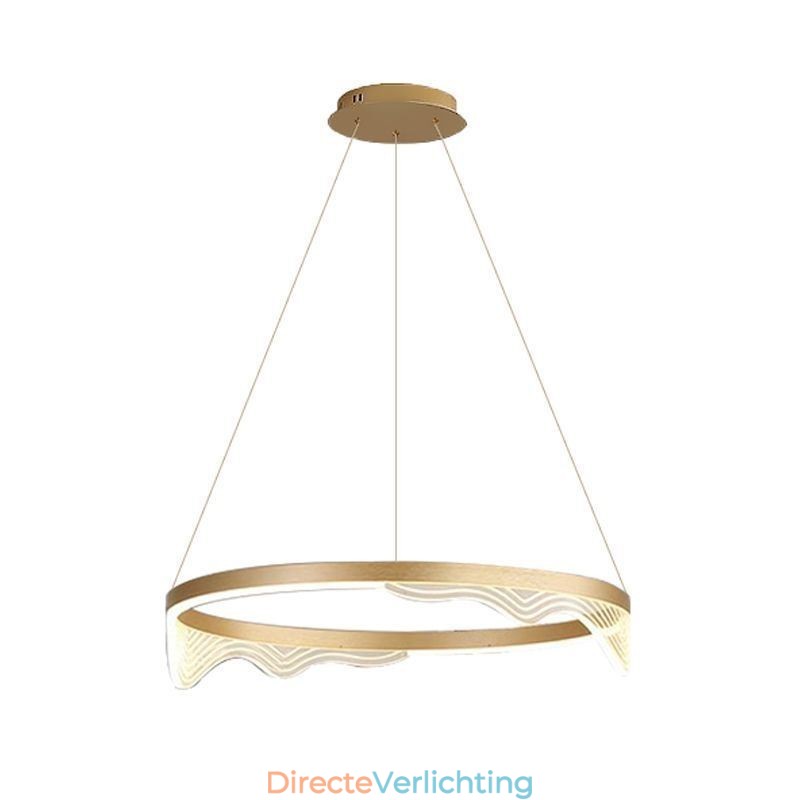 Nordic Aluminium Hanglamp Gouden Golf Ripple Hanglamp
