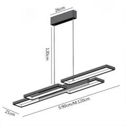 Moderne hanglamp horizontaal plafondlamp armatuur