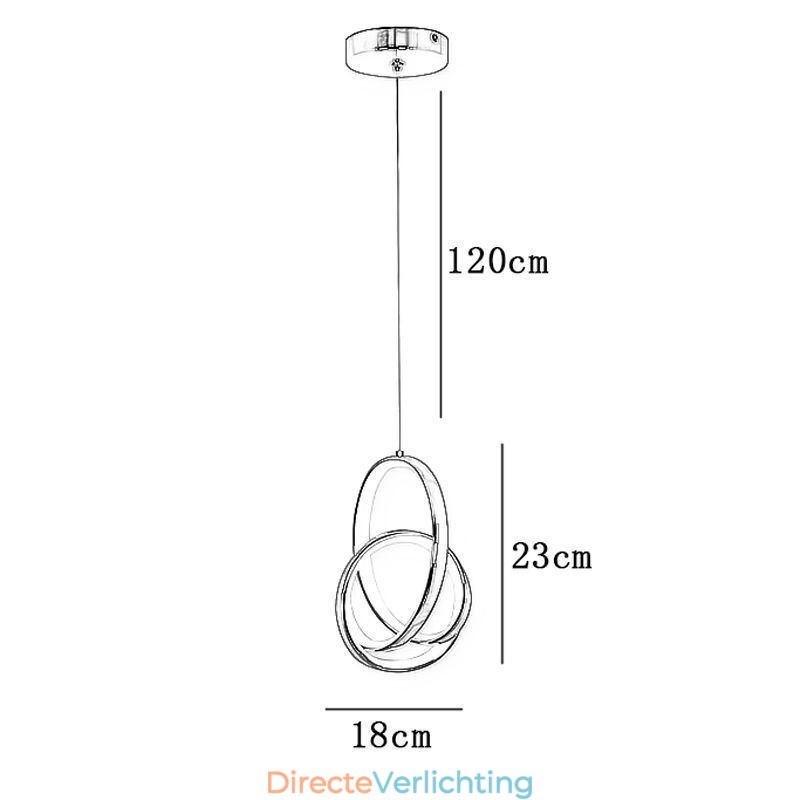 Hanglamp onregelmatige ring plafondlamp