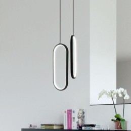 Ovale hanglamp, decoratieve lamp van acryl