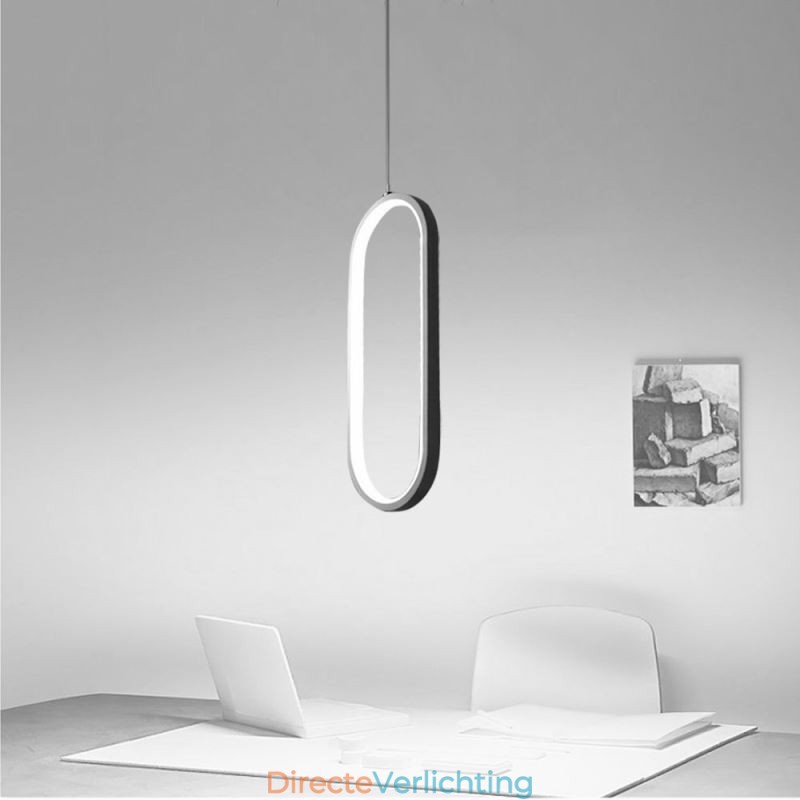 Ovale hanglamp, decoratieve lamp van acryl
