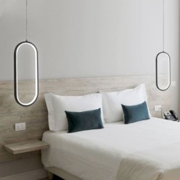 Ovale hanglamp, decoratieve lamp van acryl