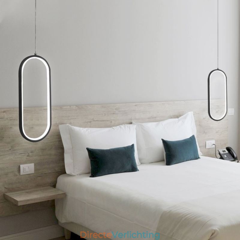 Ovale hanglamp, decoratieve lamp van acryl
