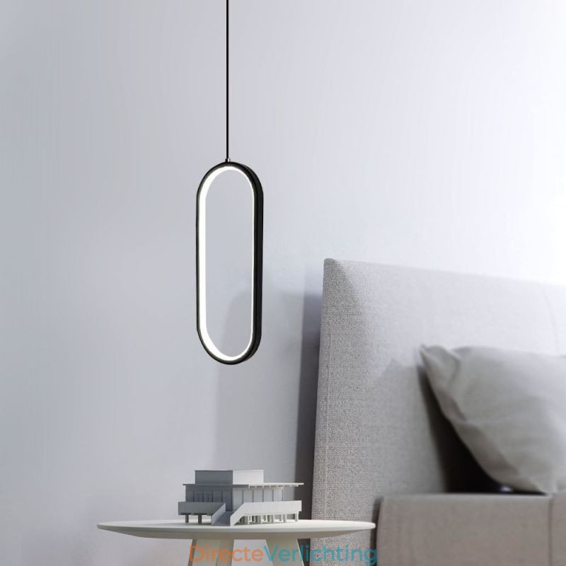 Ovale hanglamp, decoratieve lamp van acryl