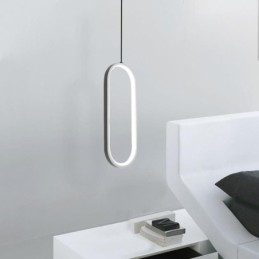 Ovale hanglamp, decoratieve lamp van acryl