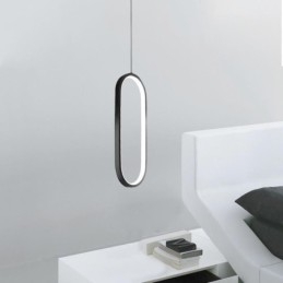 Ovale hanglamp, decoratieve lamp van acryl
