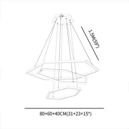 Moderne zeshoekige hanglamp hanglamp