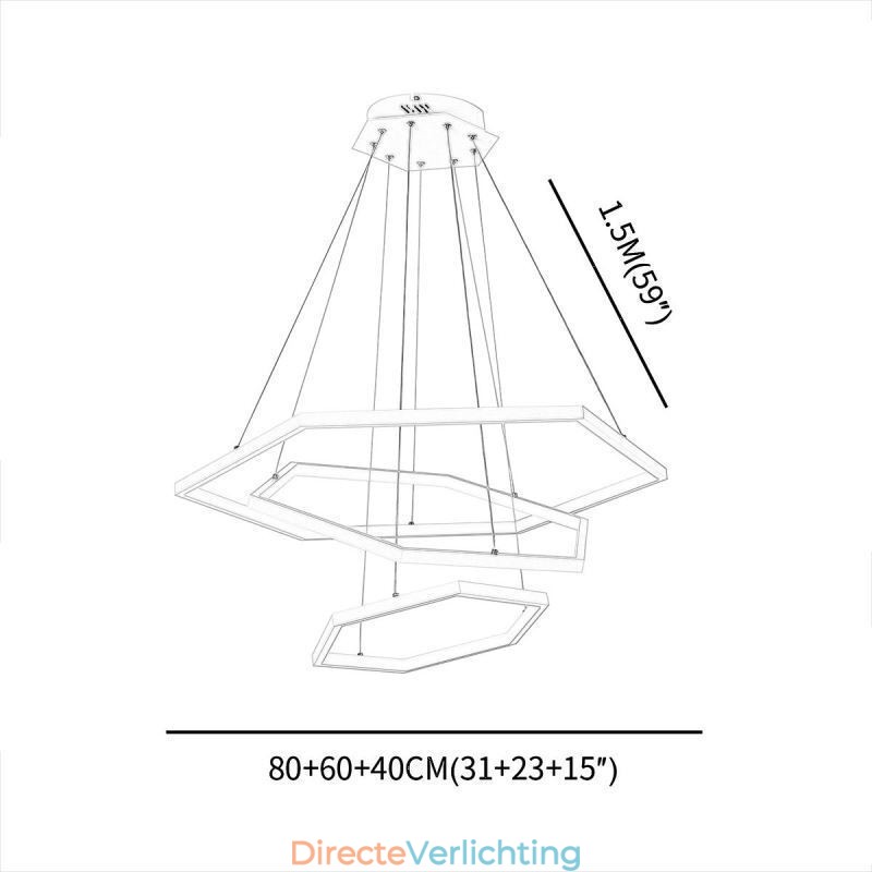 Moderne zeshoekige hanglamp hanglamp