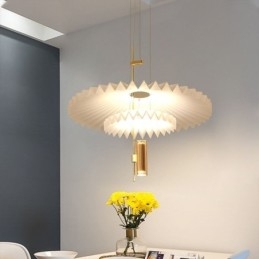 Moderne geplooide hanglamp, decoratieve verlichting van acryl