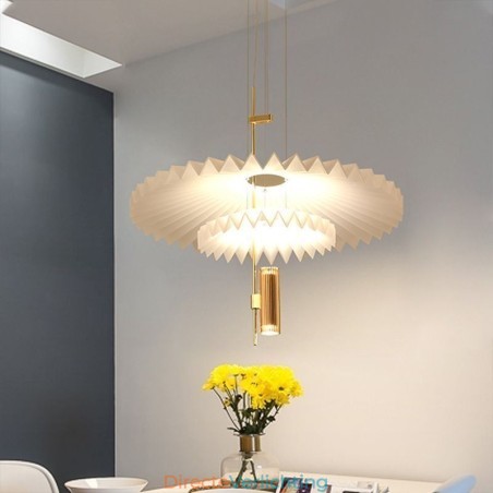 Moderne geplooide hanglamp, decoratieve verlichting van acryl Moderne geplooide hanglamp, decoratieve verlichting van acryl