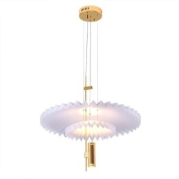Moderne geplooide hanglamp, decoratieve verlichting van acryl