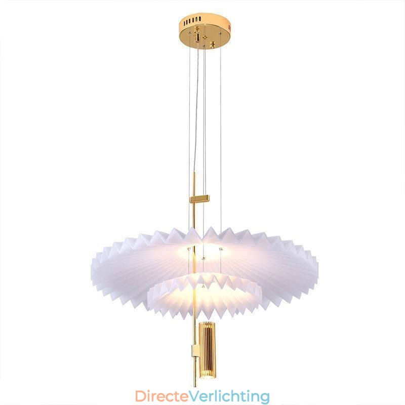 Moderne geplooide hanglamp, decoratieve verlichting van acryl