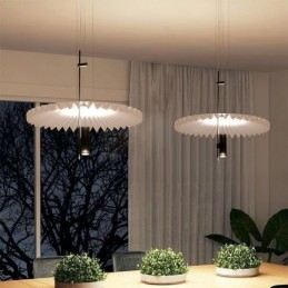 Moderne geplooide hanglamp, decoratieve verlichting van acryl