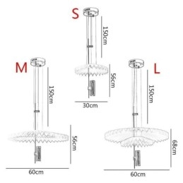 Moderne geplooide hanglamp, decoratieve verlichting van acryl