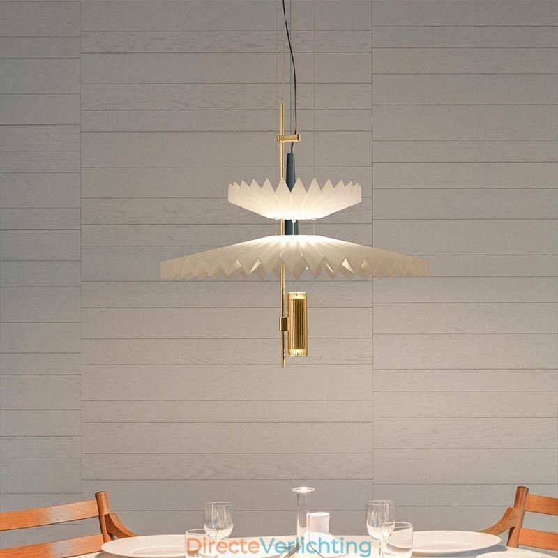 Moderne geplooide hanglamp, decoratieve verlichting van acryl
