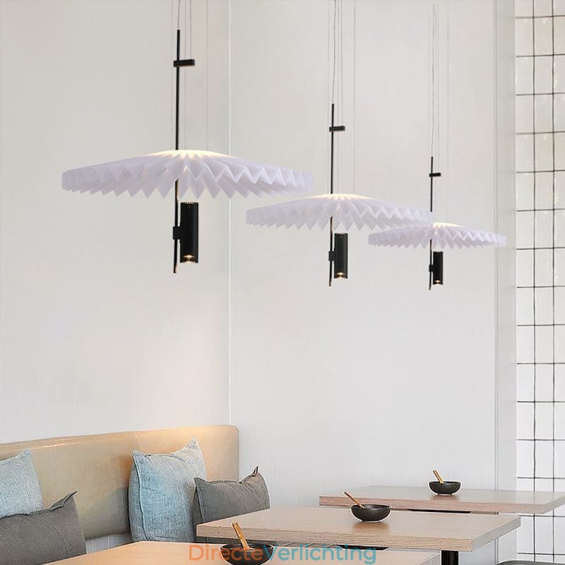 Moderne geplooide hanglamp, decoratieve verlichting van acryl