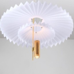 Moderne geplooide hanglamp, decoratieve verlichting van acryl