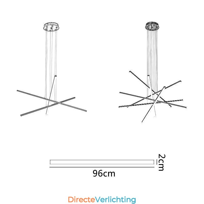 Lineaire hanglamp decoratieve verlichtingsarmatuur
