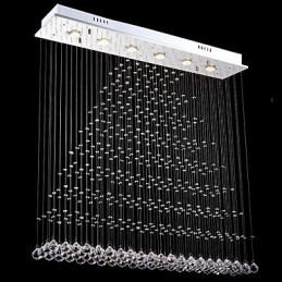 Rechthoekige kristallen hanglamp plafond kroonluchter verlichting lampen armaturen