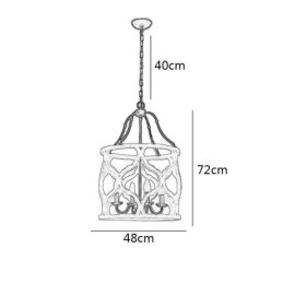 Vintage stijl 4-lichts lantaarn hanglamp