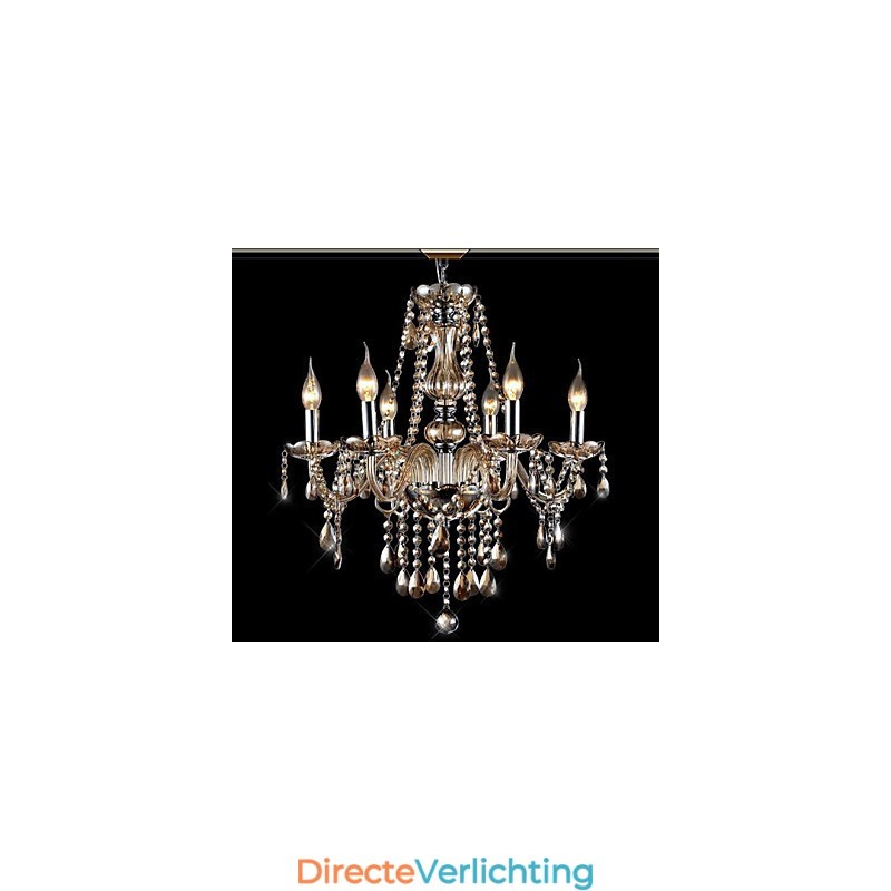 Moderne eigentijdse traditionele klassieke vintage kristal gegalvaniseerde glazen kroonluchter