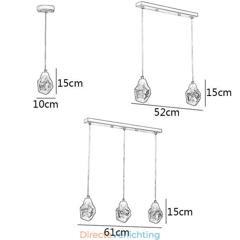 Mini Eenvoudige Kristallen Bollamp Hanglamp Plafondlamp