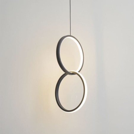 Minimalistische dubbele ring hanglamp Minimalistische dubbele ring hanglamp