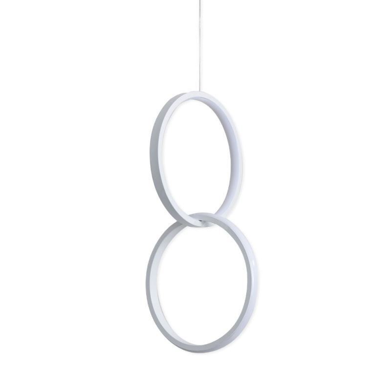 Minimalistische dubbele ring hanglamp