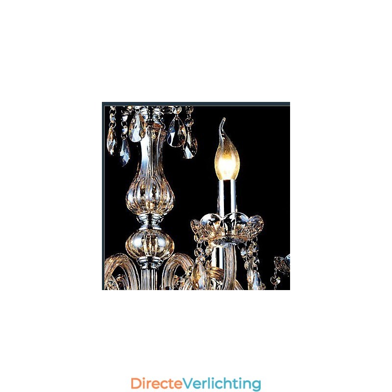 Moderne eigentijdse traditionele klassieke vintage kristal gegalvaniseerde glazen kroonluchter