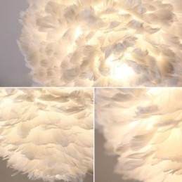 Mooie decoratieve hanglamp in de vorm van een veer