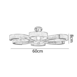 Moderne vintage plafondlamp ijzeren bloemvormige hanglamp