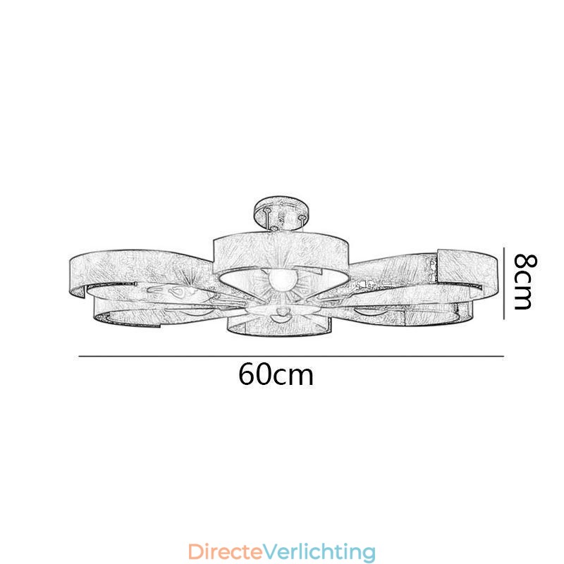 Moderne vintage plafondlamp ijzeren bloemvormige hanglamp