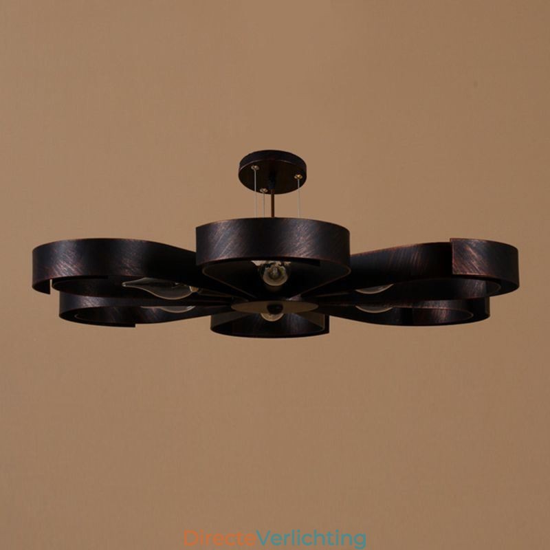 Moderne vintage plafondlamp ijzeren bloemvormige hanglamp