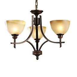 Elegante kroonluchter met 3 lampen in warm licht