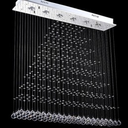 Rechthoekige kristallen hanglamp plafond kroonluchter verlichting lampen armaturen