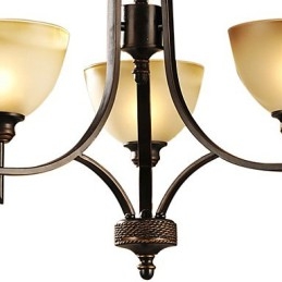 Elegante kroonluchter met 3 lampen in warm licht