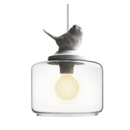 Retro Stijl Glazen Hanglamp Kleine Vogel Decoratieve Verlichting