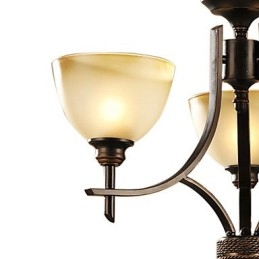 Elegante kroonluchter met 3 lampen in warm licht