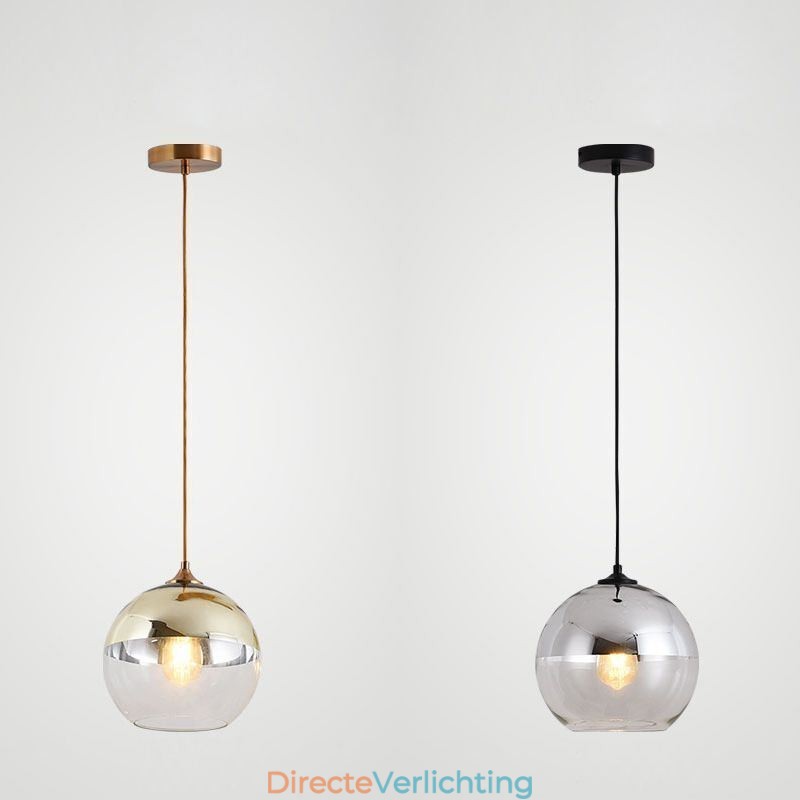 Creatieve hanglamp van ijzer en glas, decoratieve verlichting