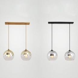 Creatieve hanglamp van ijzer en glas, decoratieve verlichting