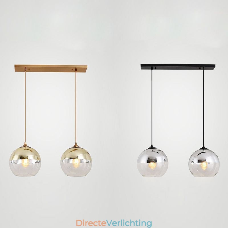 Creatieve hanglamp van ijzer en glas, decoratieve verlichting