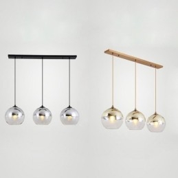 Creatieve hanglamp van ijzer en glas, decoratieve verlichting