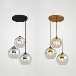 Creatieve hanglamp van ijzer en glas, decoratieve verlichting