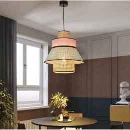 1 Lichte Jurk Lampenkap Hanglamp Bamboe Weef Verlichting